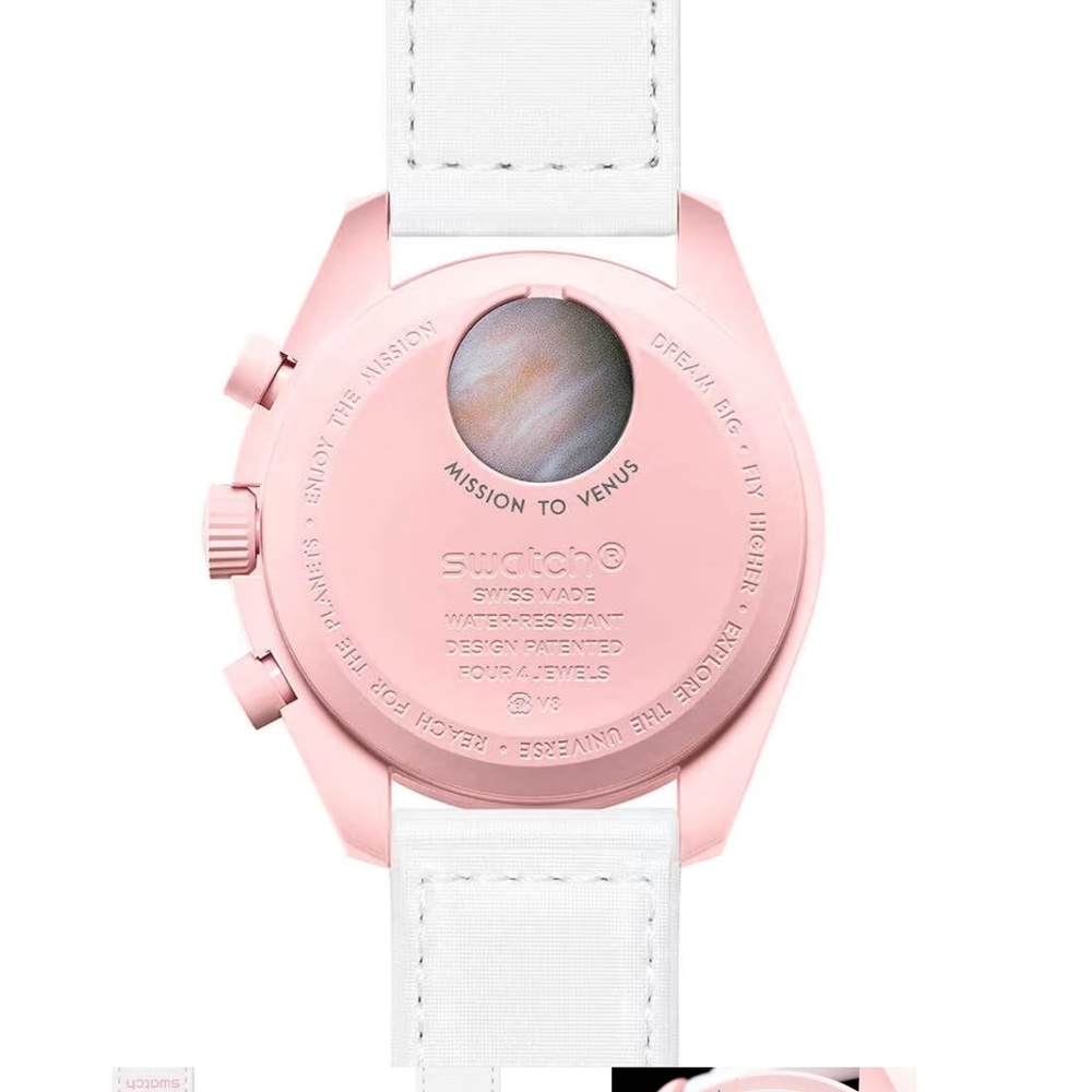 Omega Swatch Bioceramic Venus Pink MoonSwatch Watch NWT Brand New - Picture 3 of 12